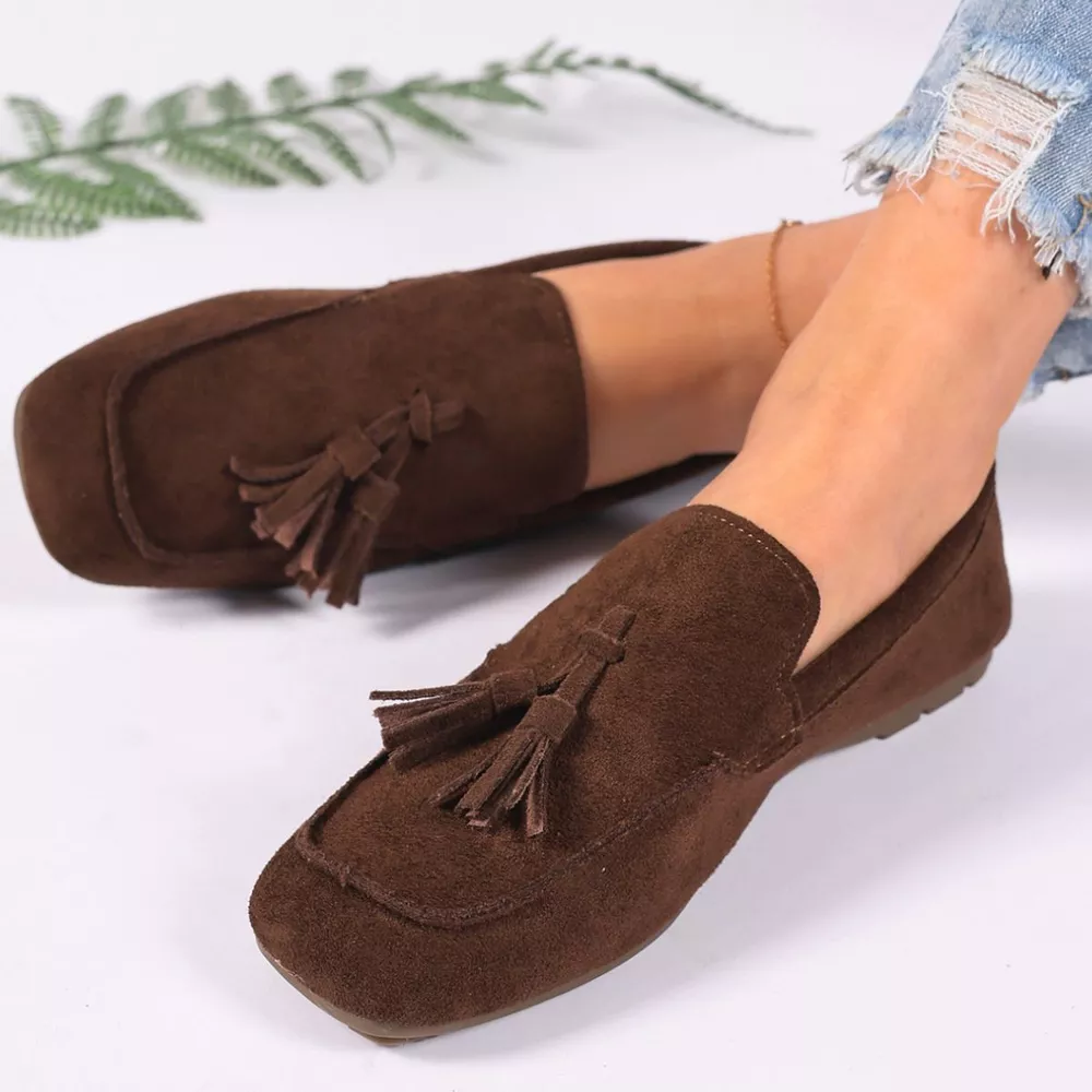 Tassel Accent Suede Loafers, image 7