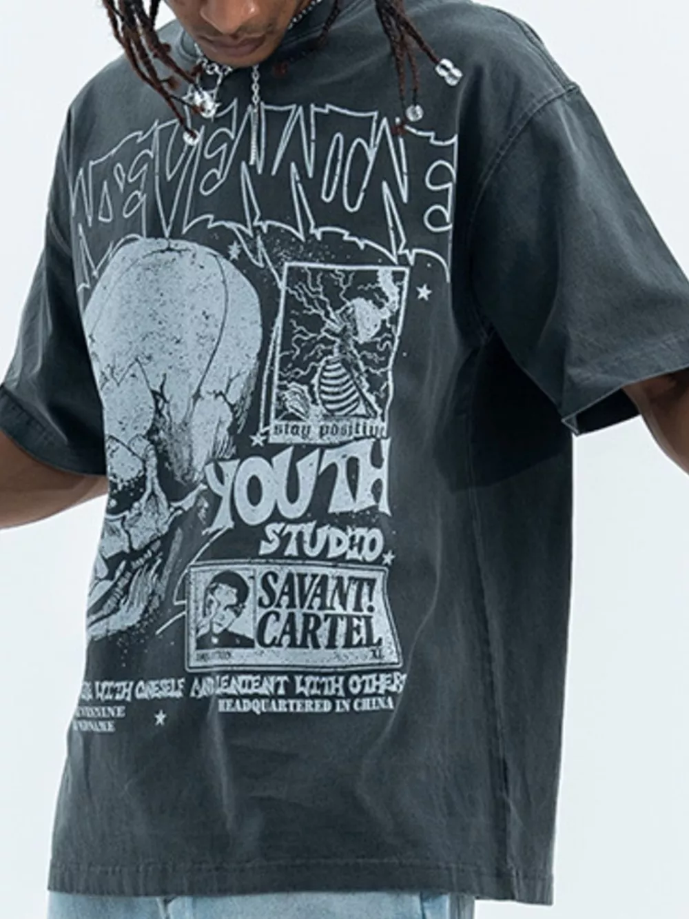 Men's Graphic Round Neck Short Sleeve T-Shirt, image 2