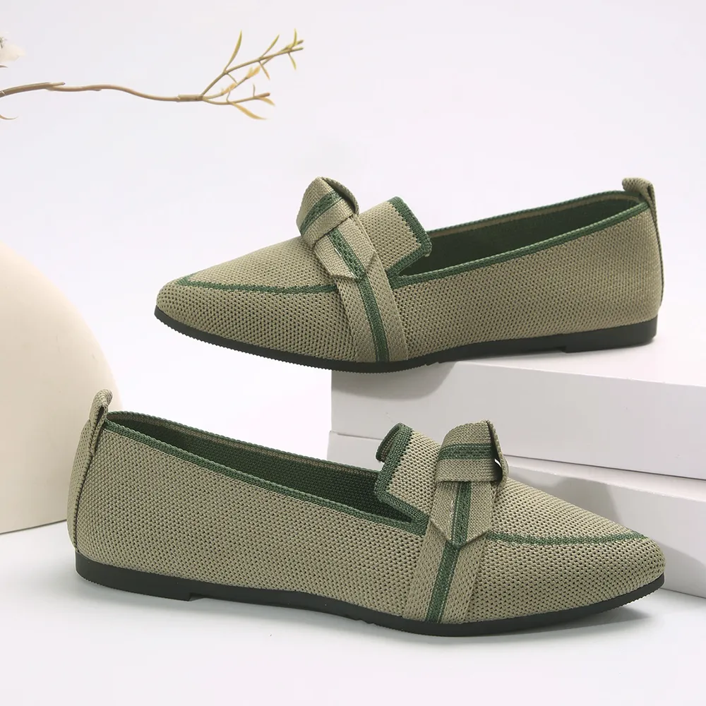 Point Toe Mesh Flat Slip-Ons, image 3