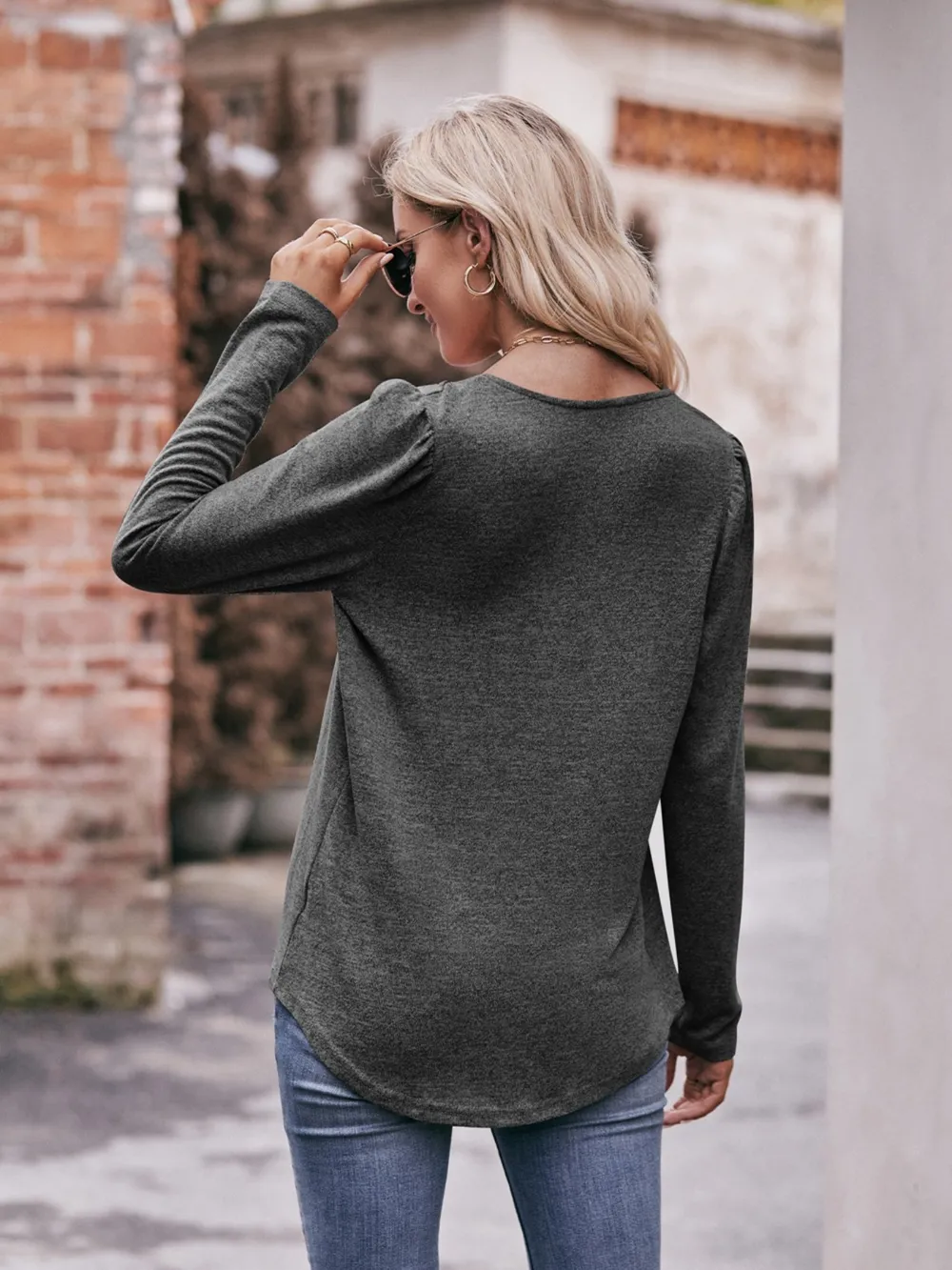 Square Neck Long Sleeve T-Shirt, image 25