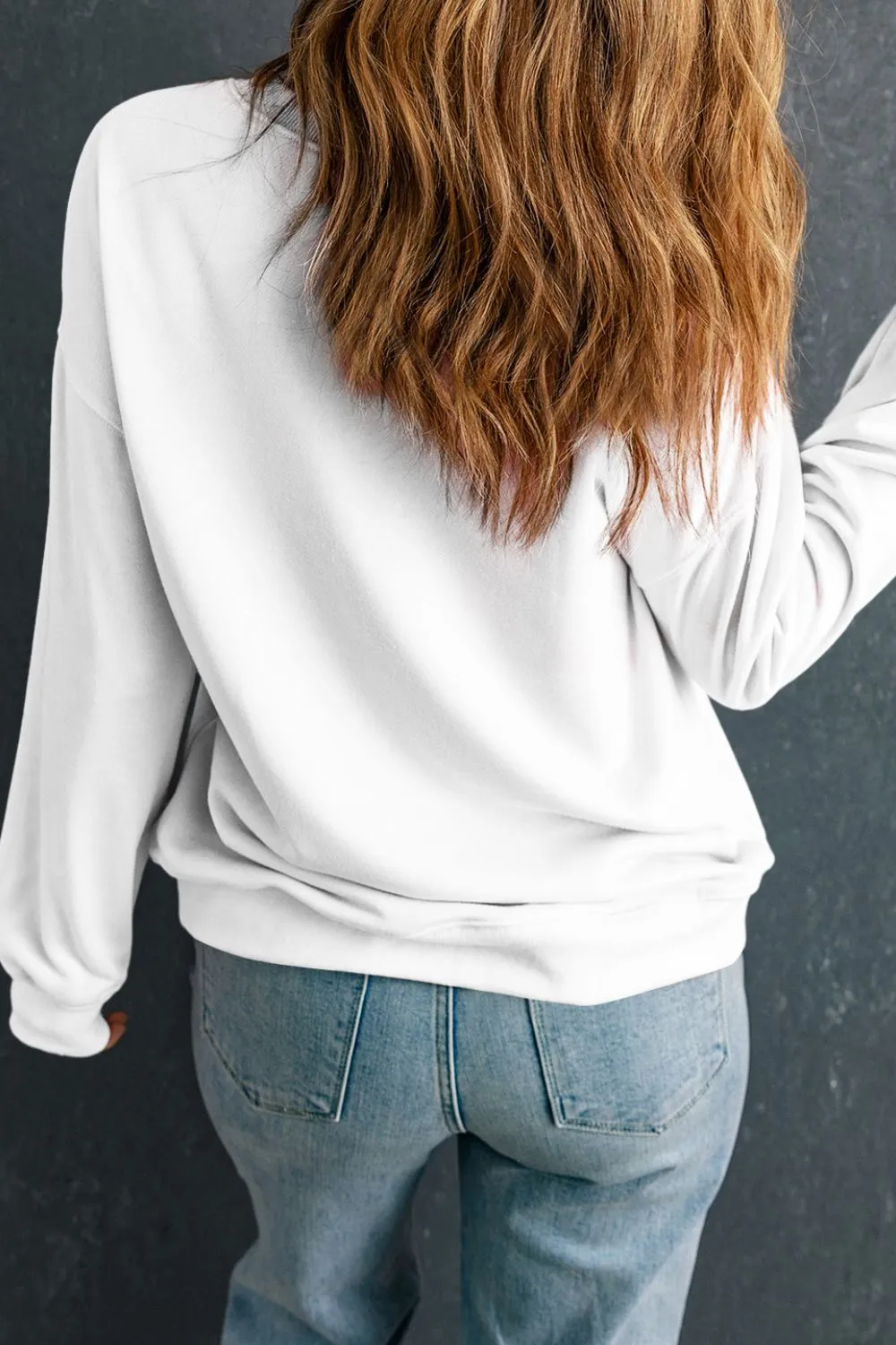 Bow Round Neck Long Sleeve Sweatshirt, image 4