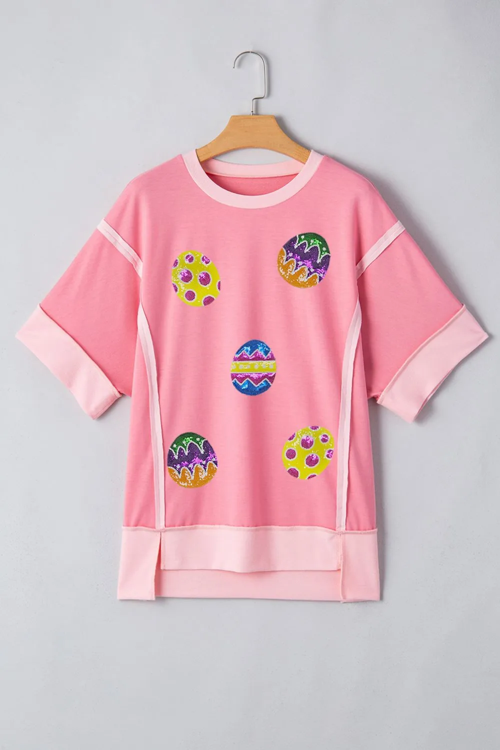 Sequined Easter Egg Short Sleeve T-Shirt, image 2