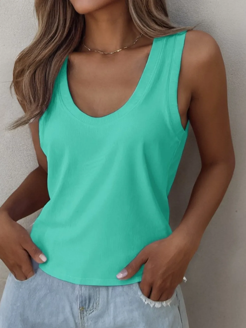 Solid Scoop Neck Tank, image 10
