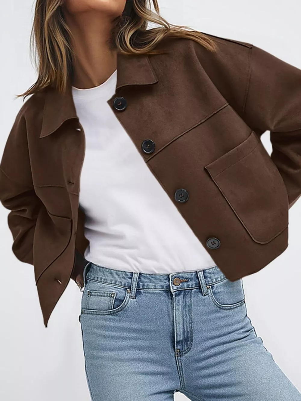 Button-Down Cropped Jacket, image 22