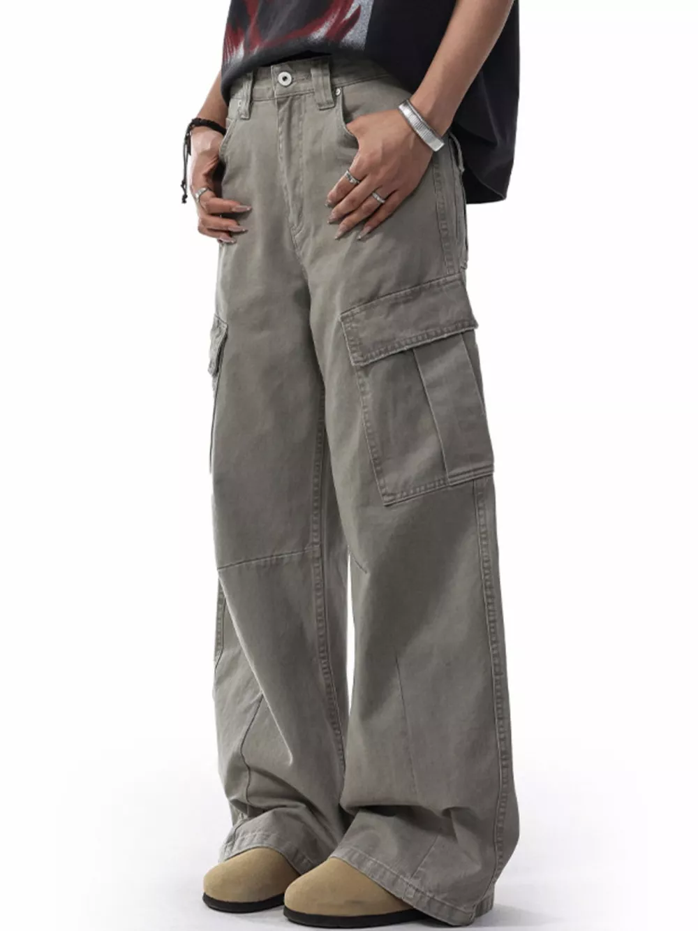 Men's Loose Fit Cargo Pants, image 3
