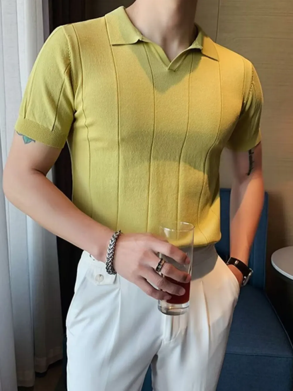 Men's Plus Size Collared Neck Short Sleeve Polo, image 3