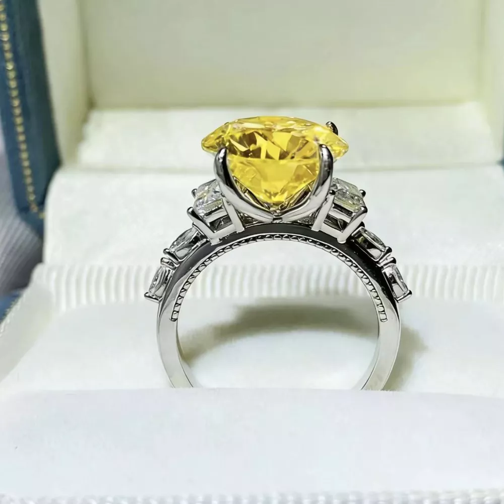 5 Carat Moissanite 925 Sterling Silver Ring, image 4
