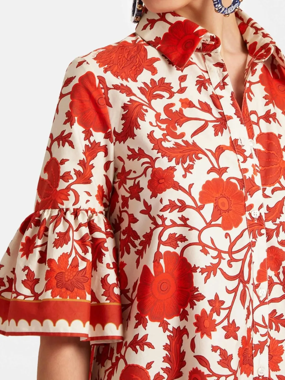 Floral Print Ruffle Sleeve Mini Dress, image 14
