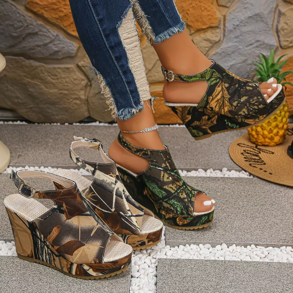 Open Toe Wedge Sandals, image 2