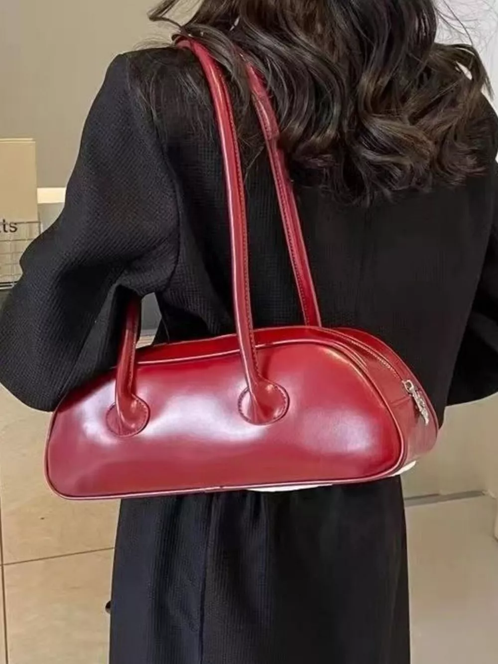 Retro Style Leather Shoulder Bag, image 5