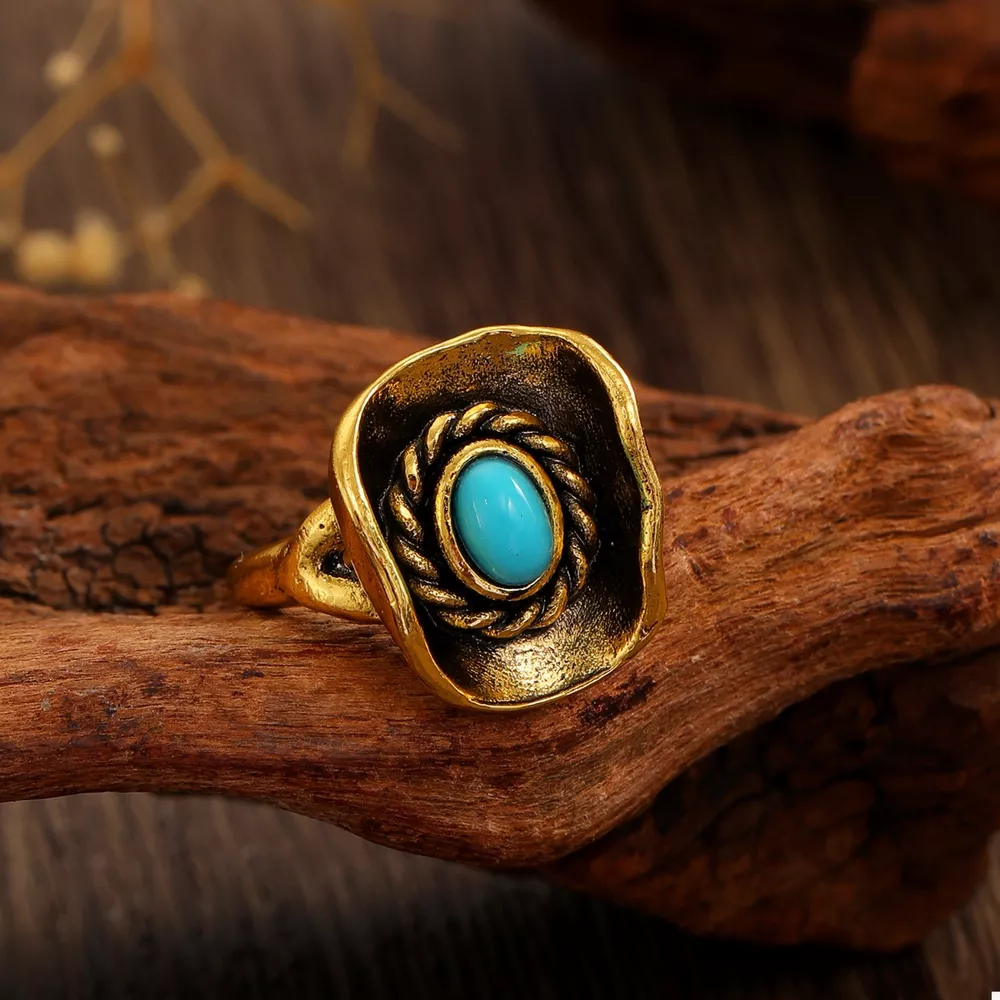 4 Piece Vintage Western Style Bull Head Rings, image 2
