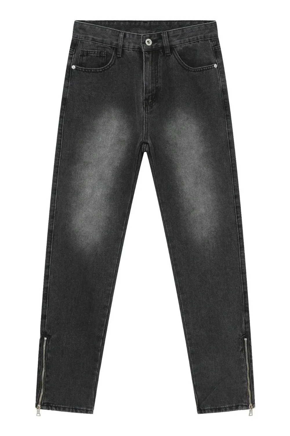 Men's Decor Zip Jeans with Pockets, image 5
