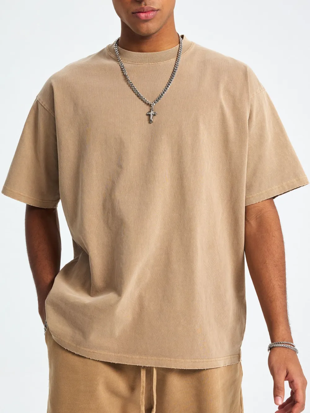 Men's Casual Oversized Cotton T-Shirt, image 14