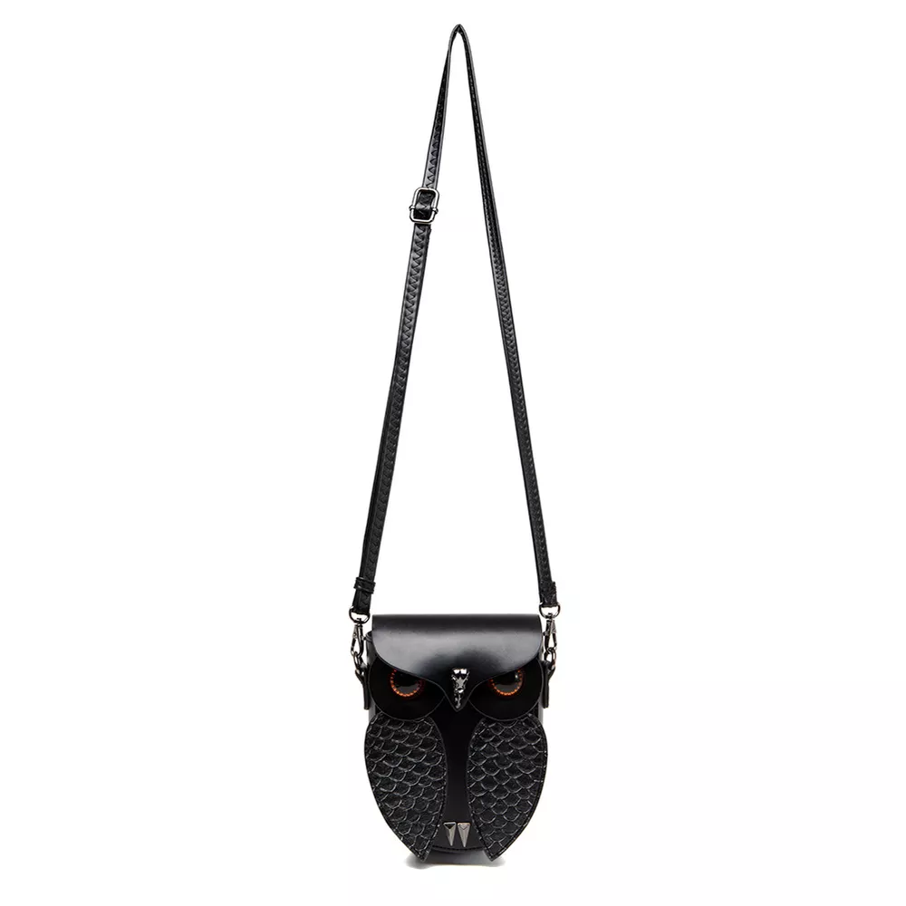 Owl Design Leather Crossbody Bag, image 2