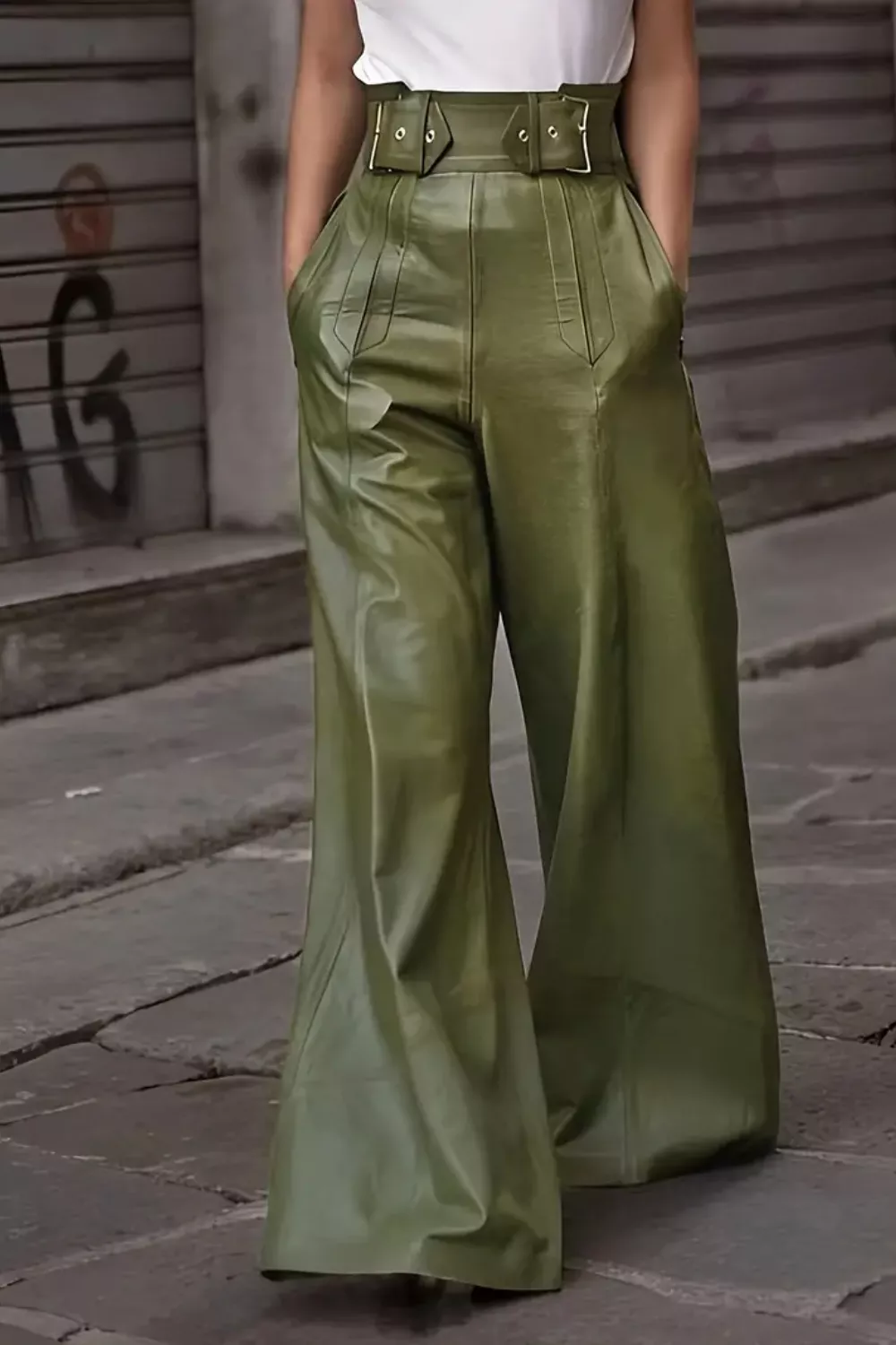 High Waist Wide Flare Pants, image 3