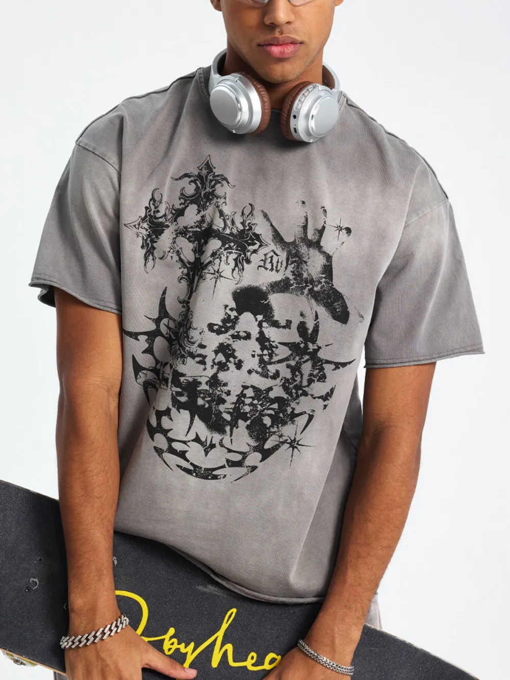 Men's Graphic Round Neck Short Sleeve T-Shirt, image 2