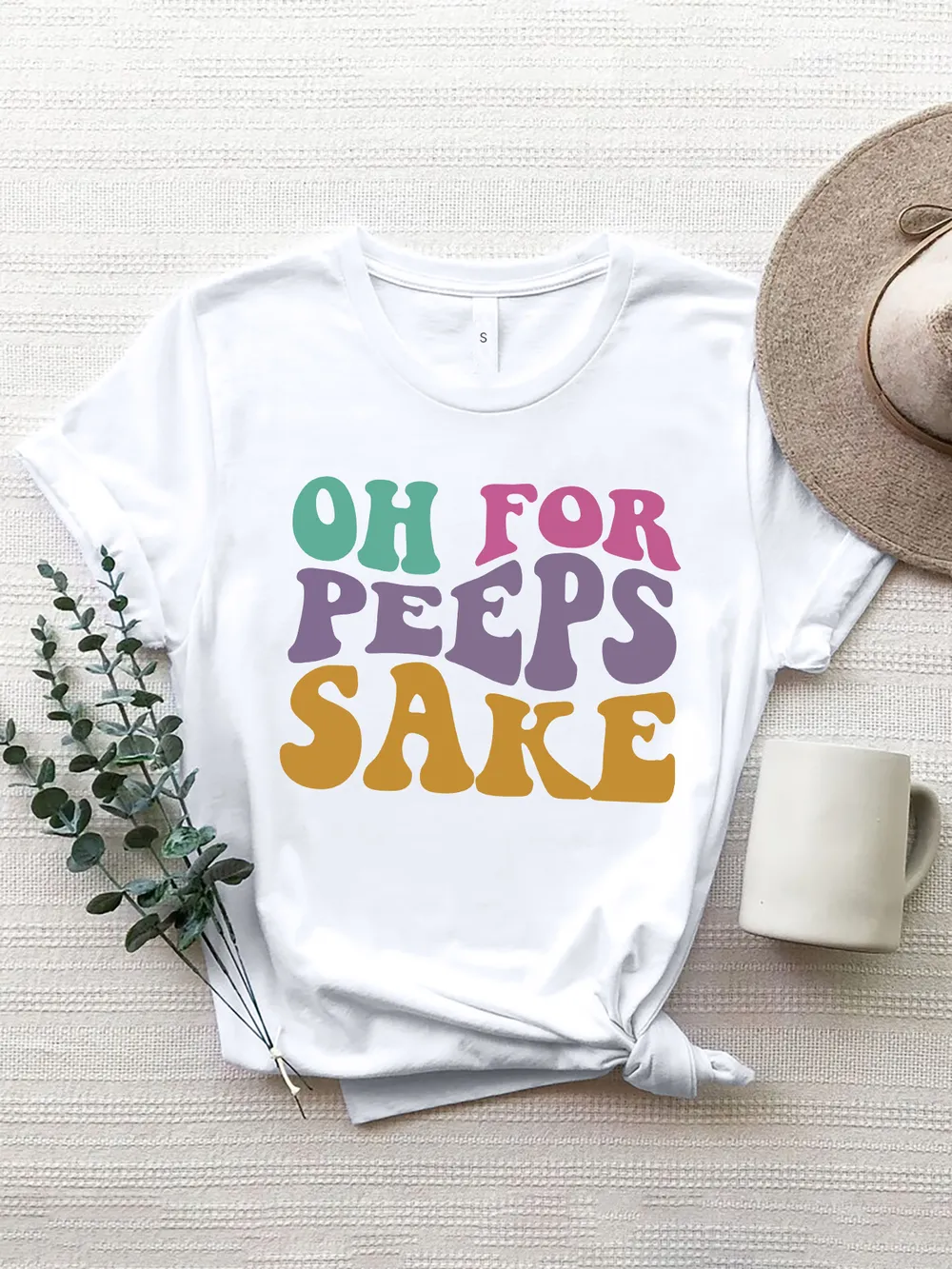 OH FOR PEEPS SAKE Round Neck T-Shirt, image 2