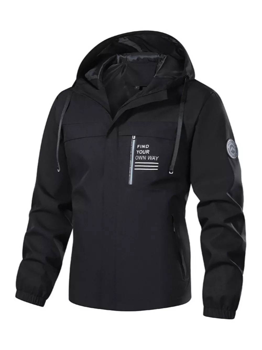 Men's Plus Size Waterproof Hooded Outdoor Jacket