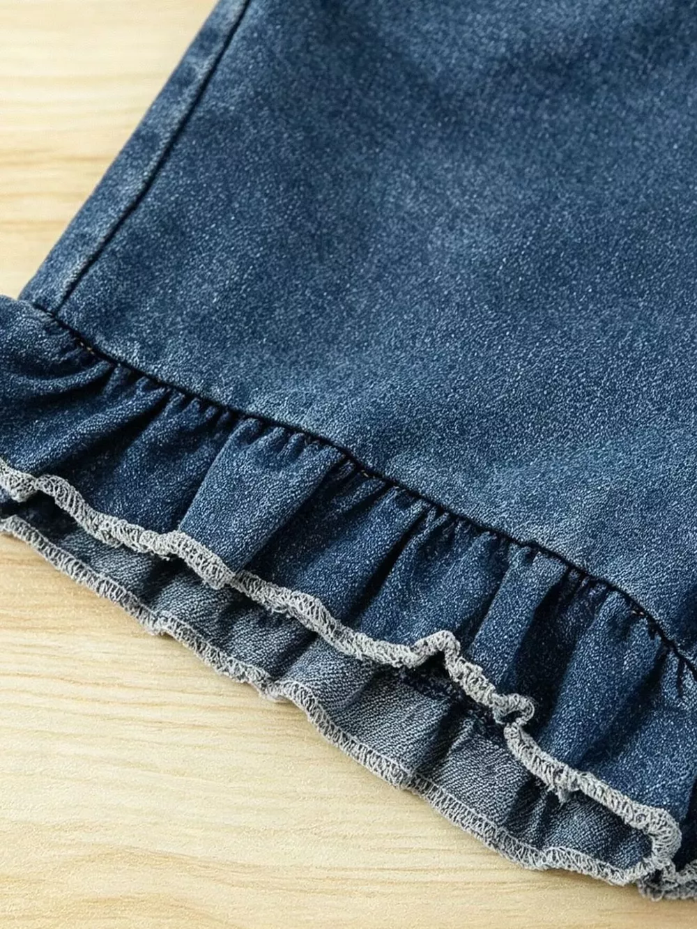Children's Strawberry Crochet Trimmed Top and Denim Shorts Set, image 7