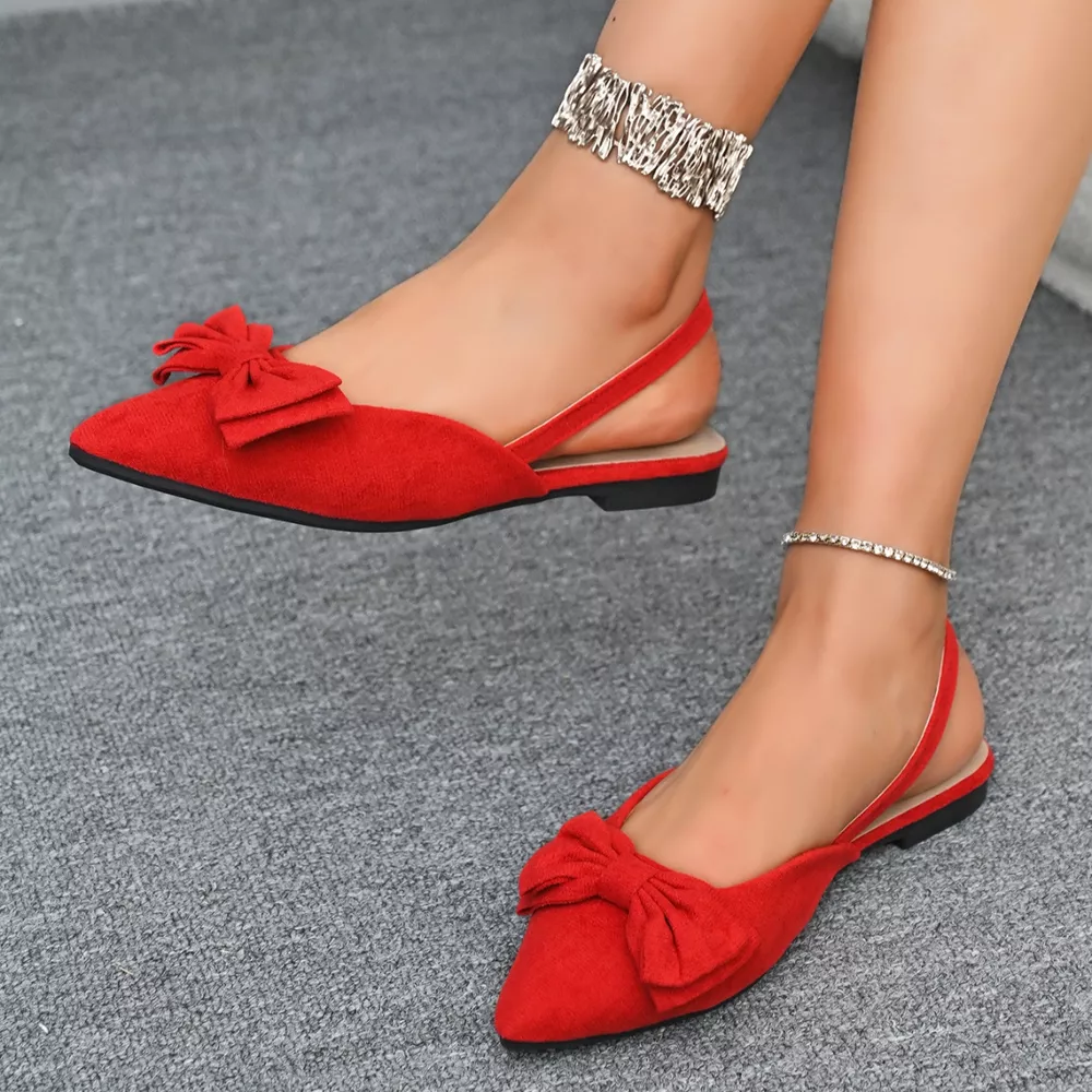 Bow-Decorated Slingback Sandals, image 2