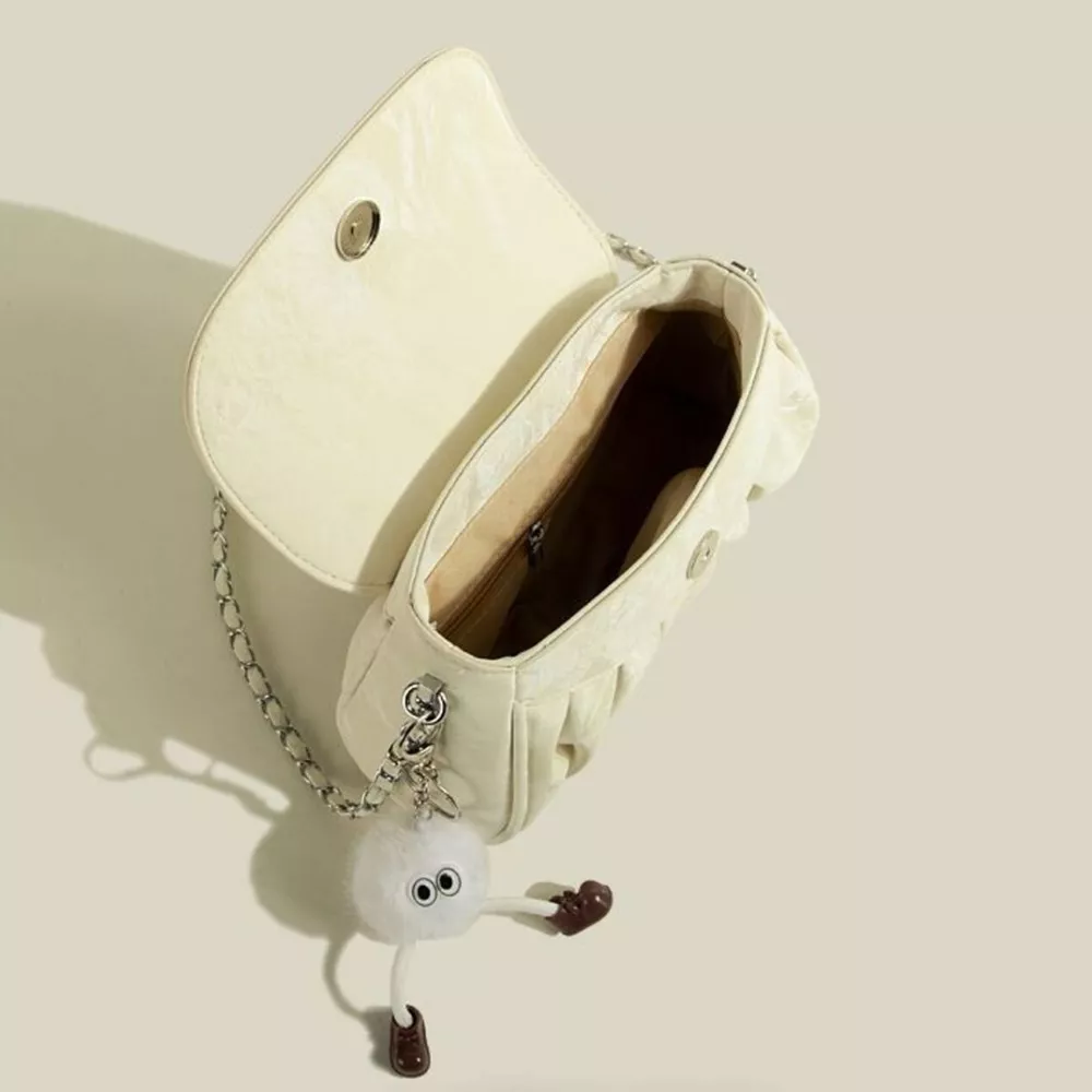 Ruched Chain Strap Shoulder Bag, image 3