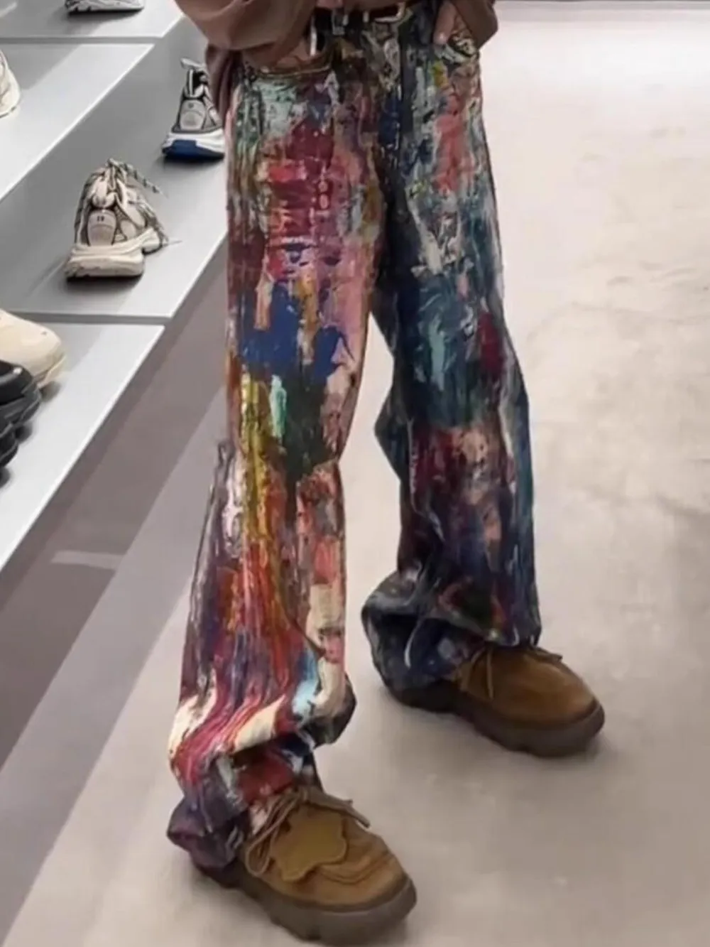 Men's Full Size Colorful Wide Leg Jeans Plus Size, image 2