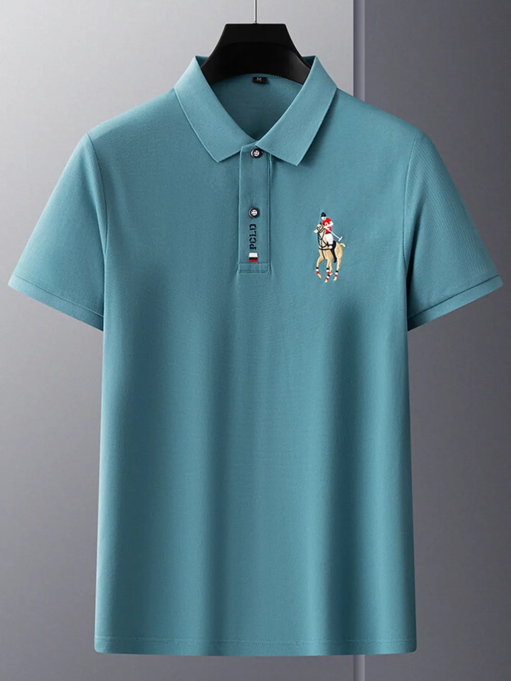 Men's Plus Size Short Sleeve Collared Neck Polo, image 10