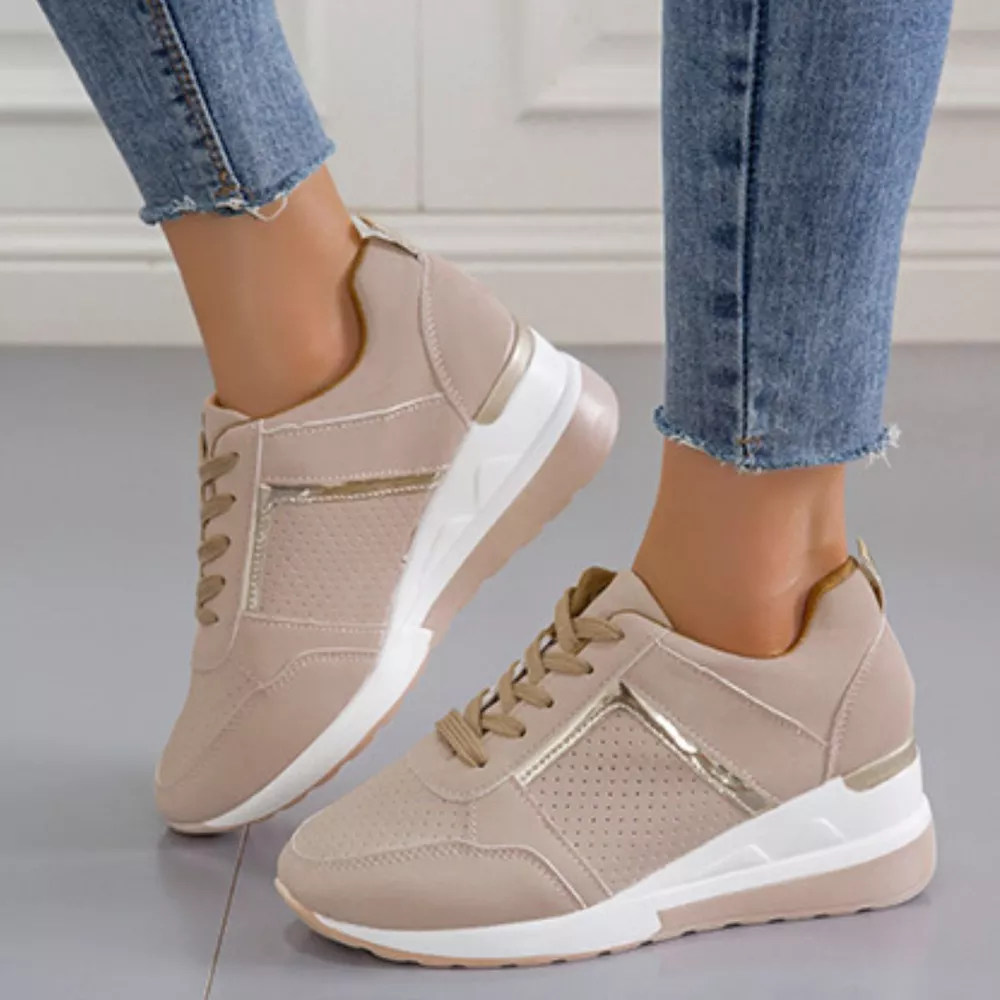 Lace Up Wedge Sneakers, image 3