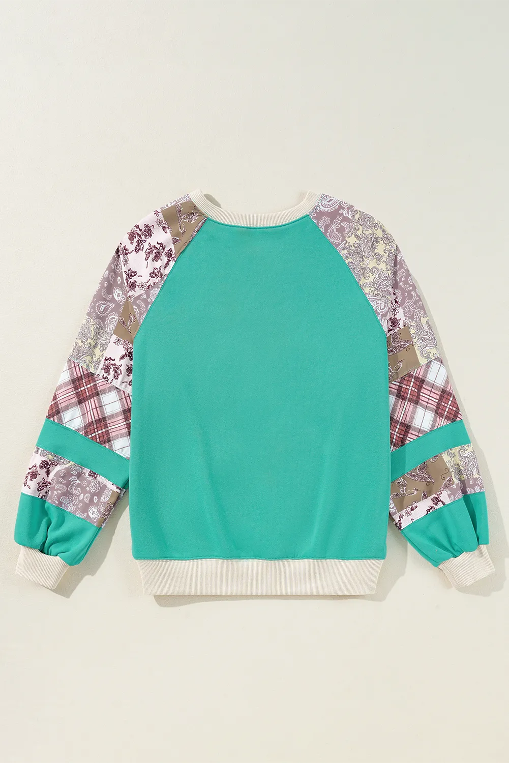 Printed Round Neck Long Sleeve Blouse, image 2