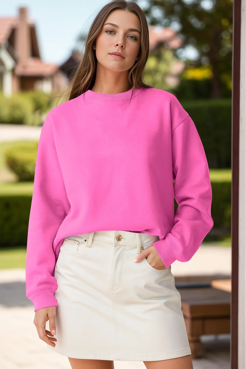 Round Neck Long Sleeve Sweatshirt, image 2
