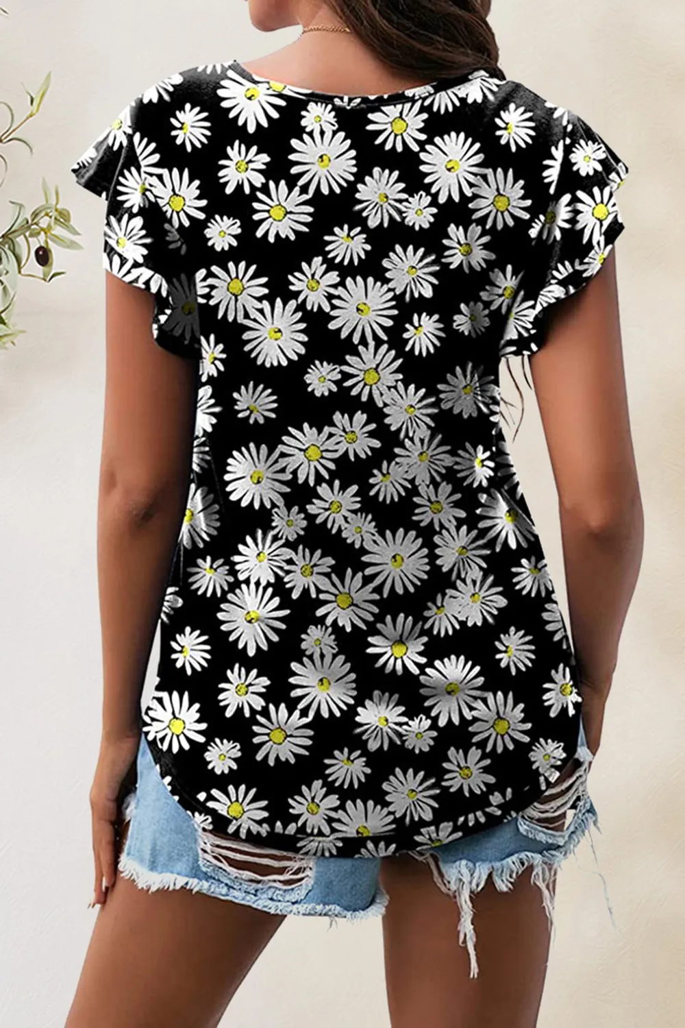 Printed Round Neck Short Sleeve T-Shirt, image 9