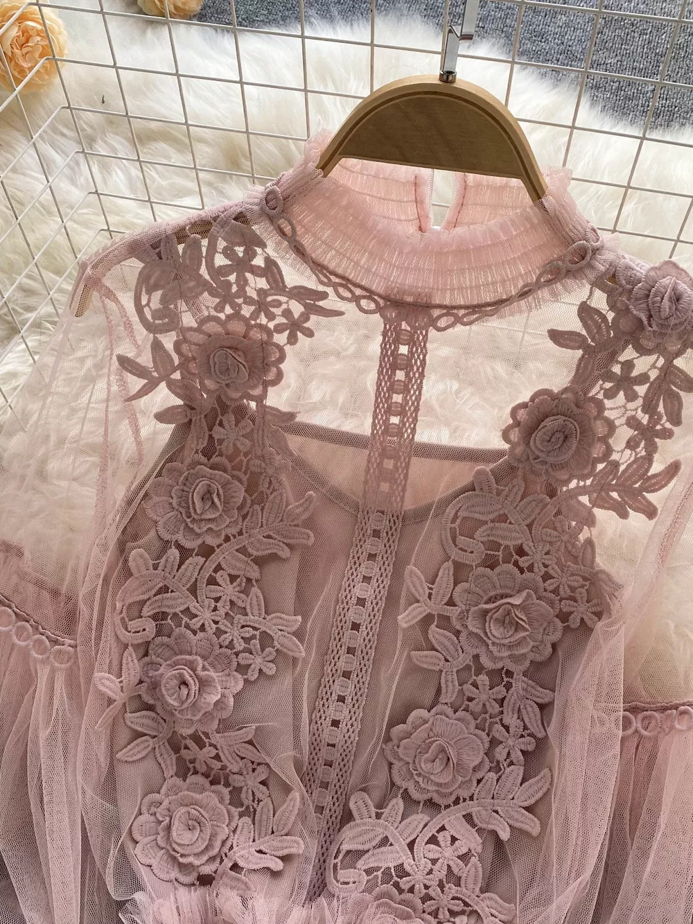 Floral Lace Blouse & Cami Set, image 12