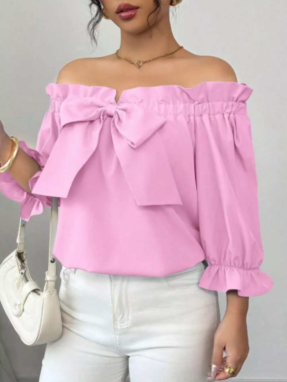 Bow Flounce Sleeve Blouse, image 19