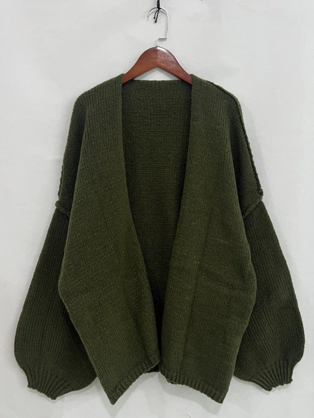 Open Front Dropped Shoulder Cardigan, image 5