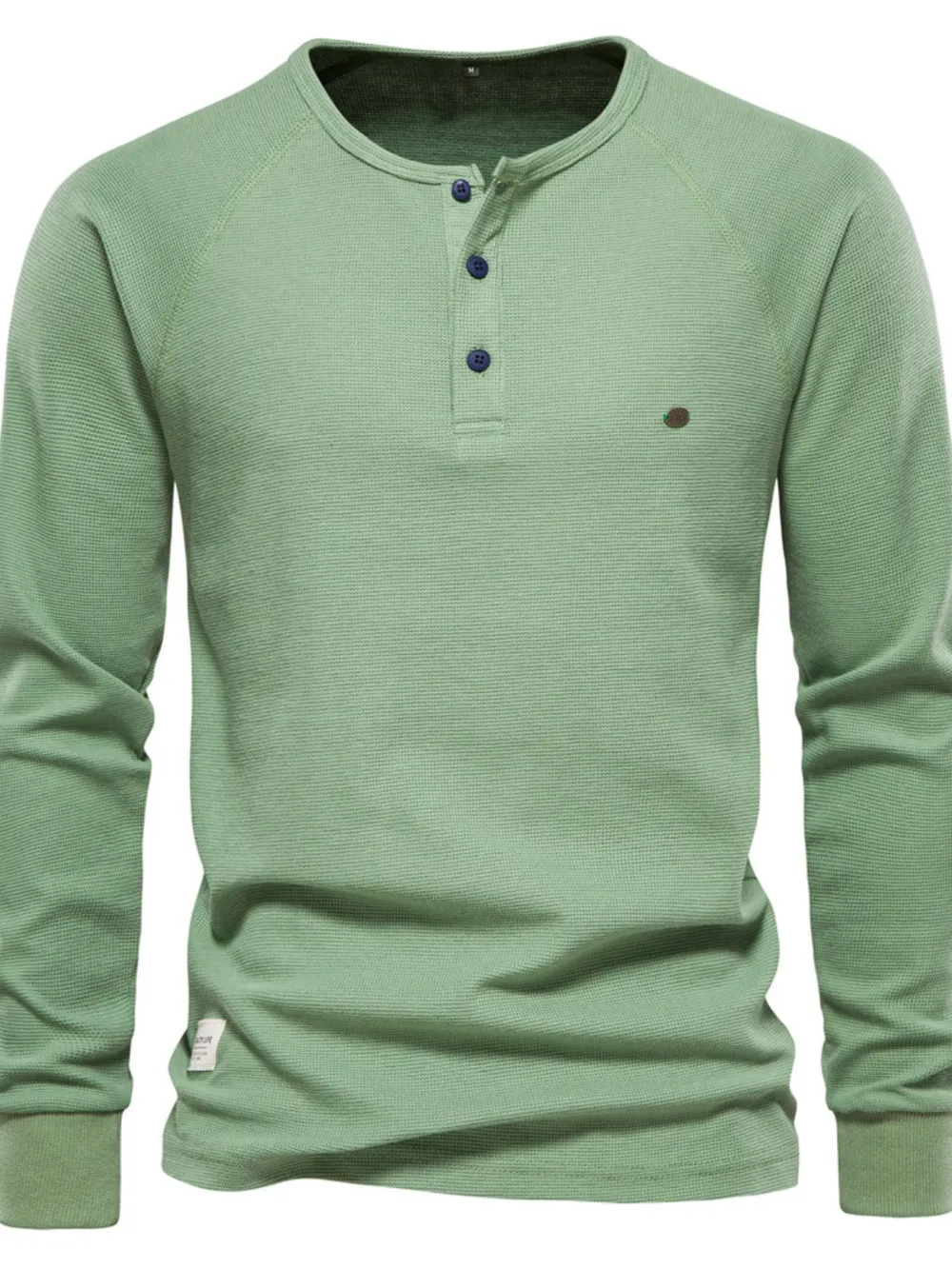 Men's Waffle-Knit Long Sleeve T-Shirt, image 5
