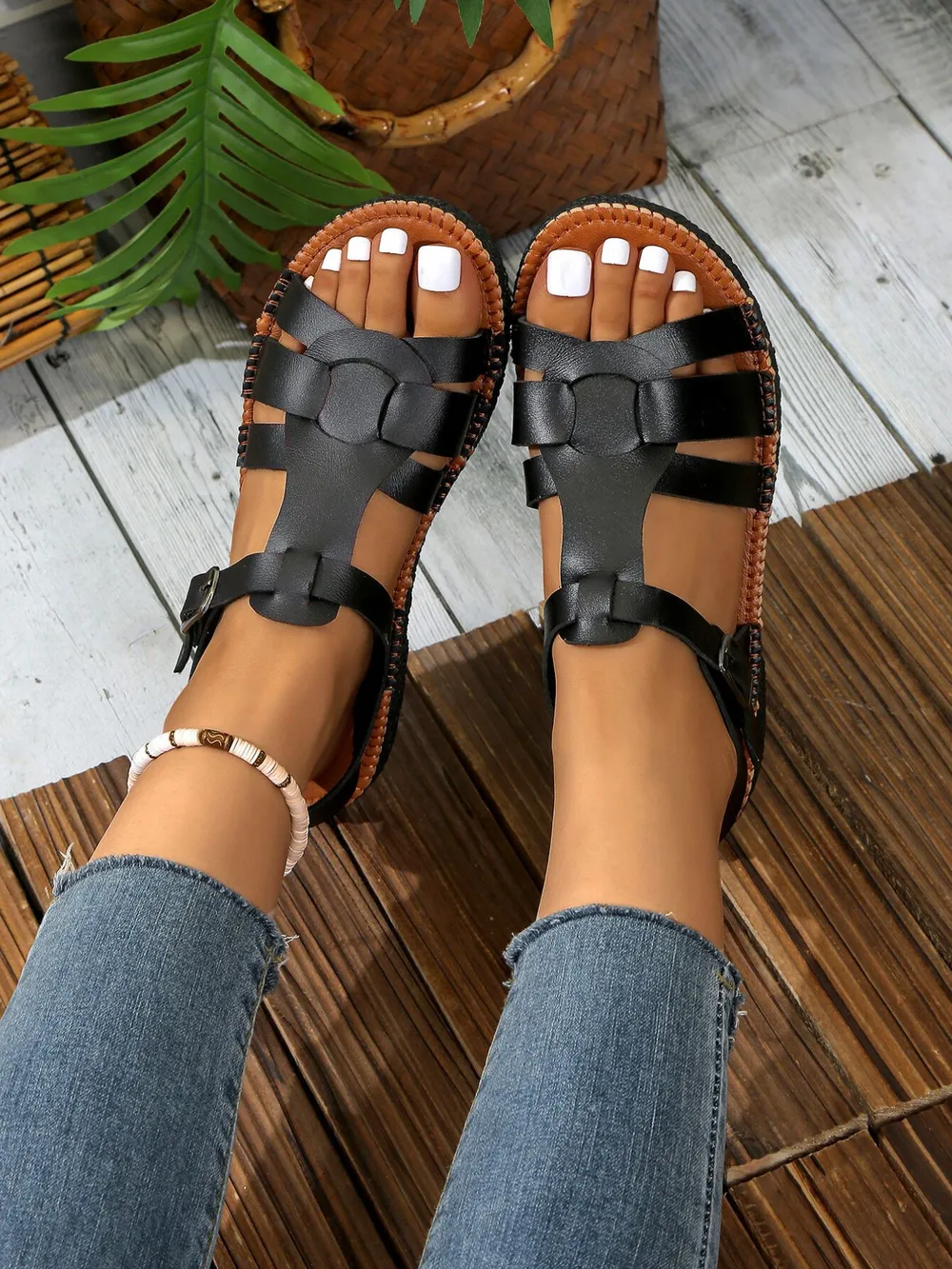 Strappy Flat Sandals, image 2