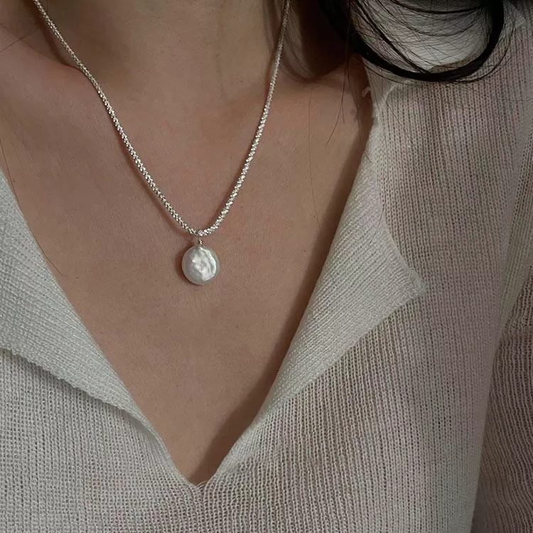 925 Sterling Silver Pearl Necklace, image 2