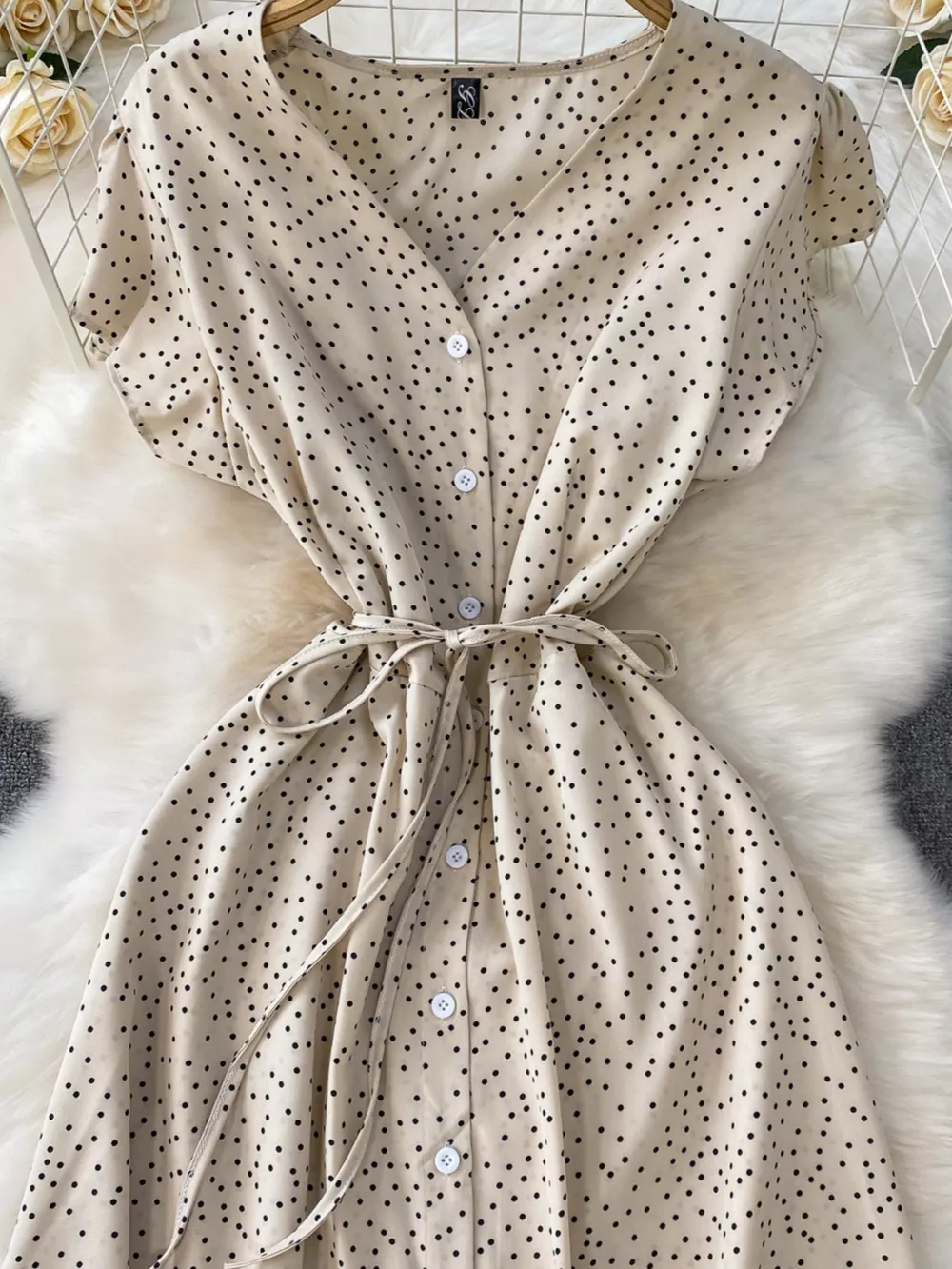 Polka Dot Button-Down Dress, image 27