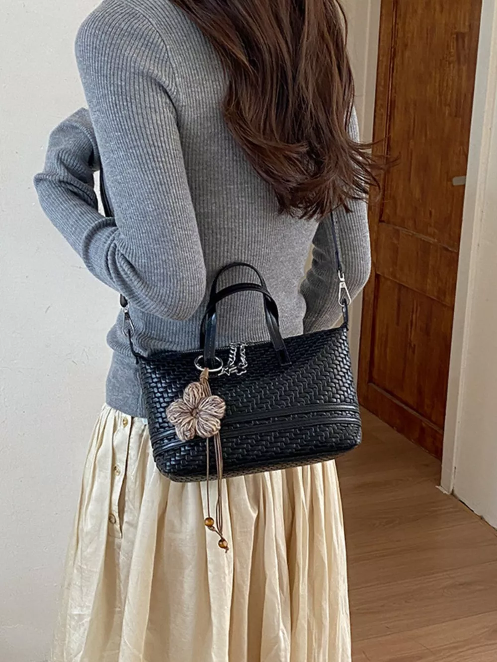 Woven Texture Crossbody Bag, image 2