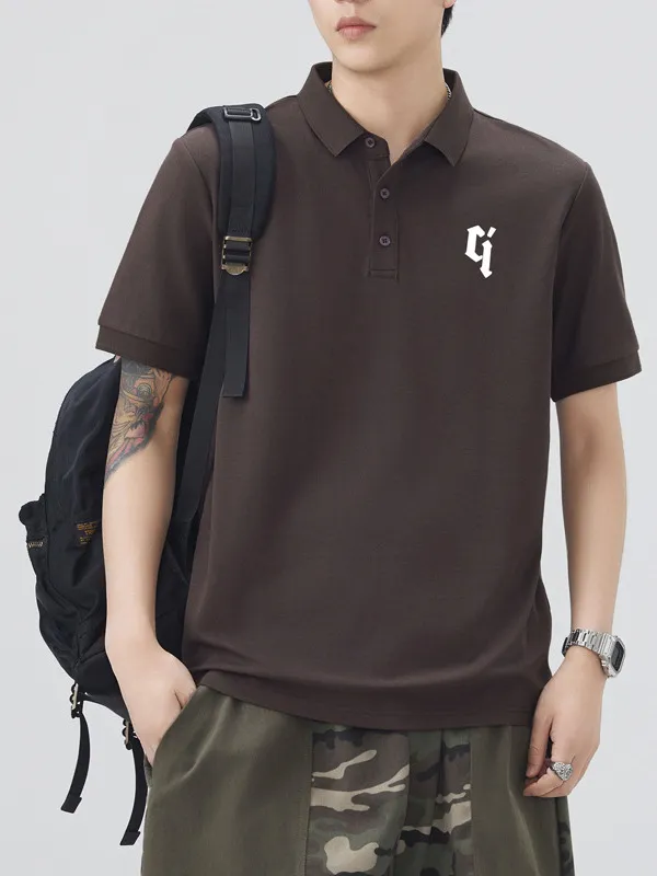 Men's Plus Size Button Detail Short Sleeve Polo, image 3