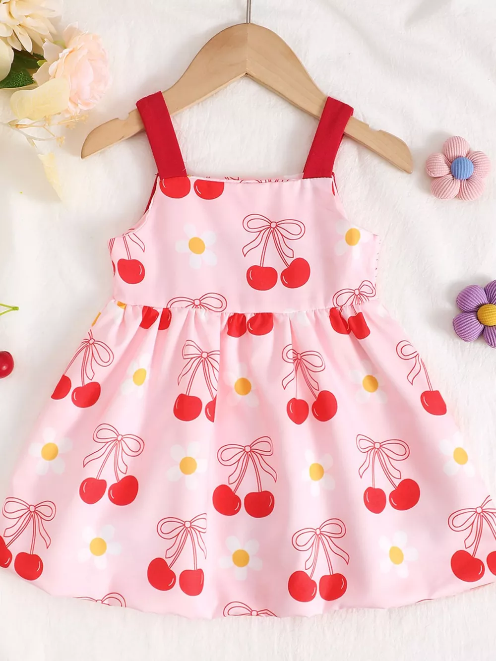 Children's Bow Front Printed Dress, image 10