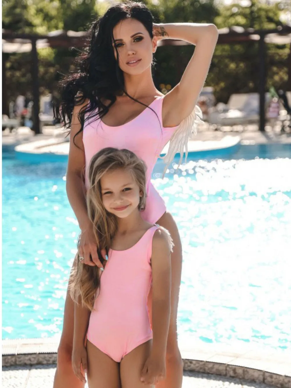 Backless Wide Strap Parent-Child Swimwear, image 2