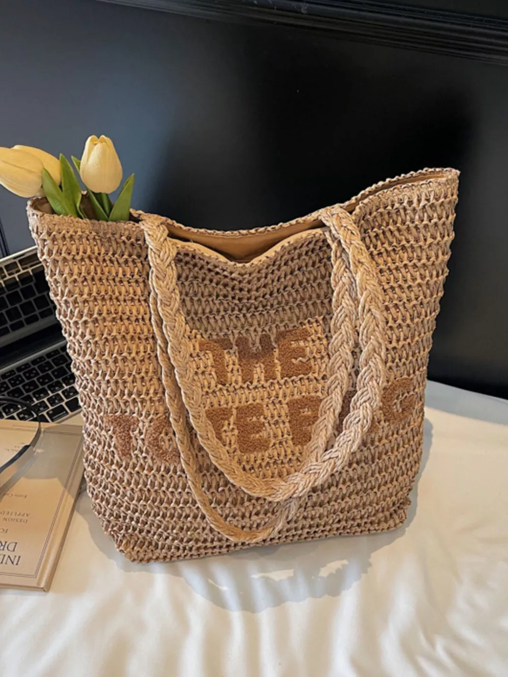 Straw Woven Shoulder Bag, image 4