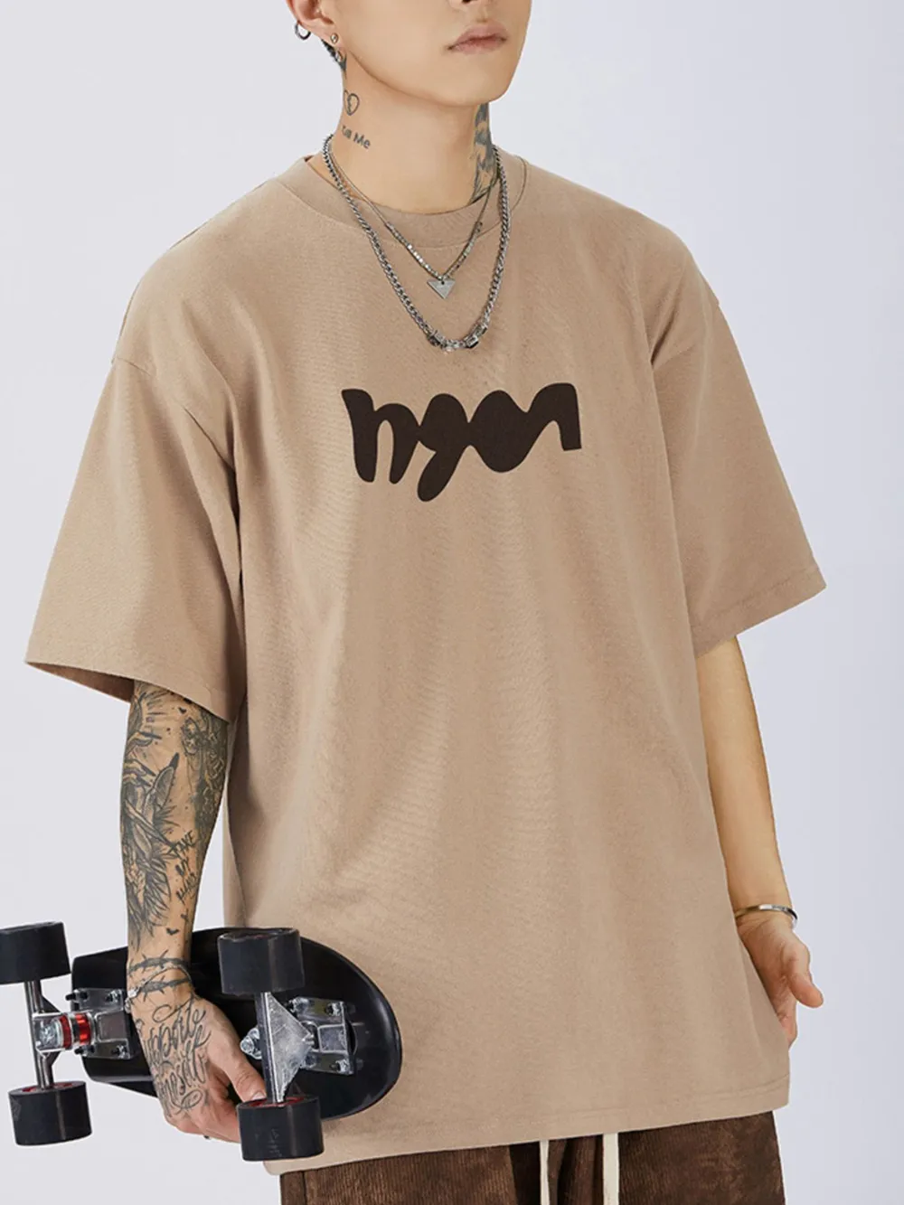 Men's Full Size Round Neck Letter Graphic T-Shirt Plus Size, image 3