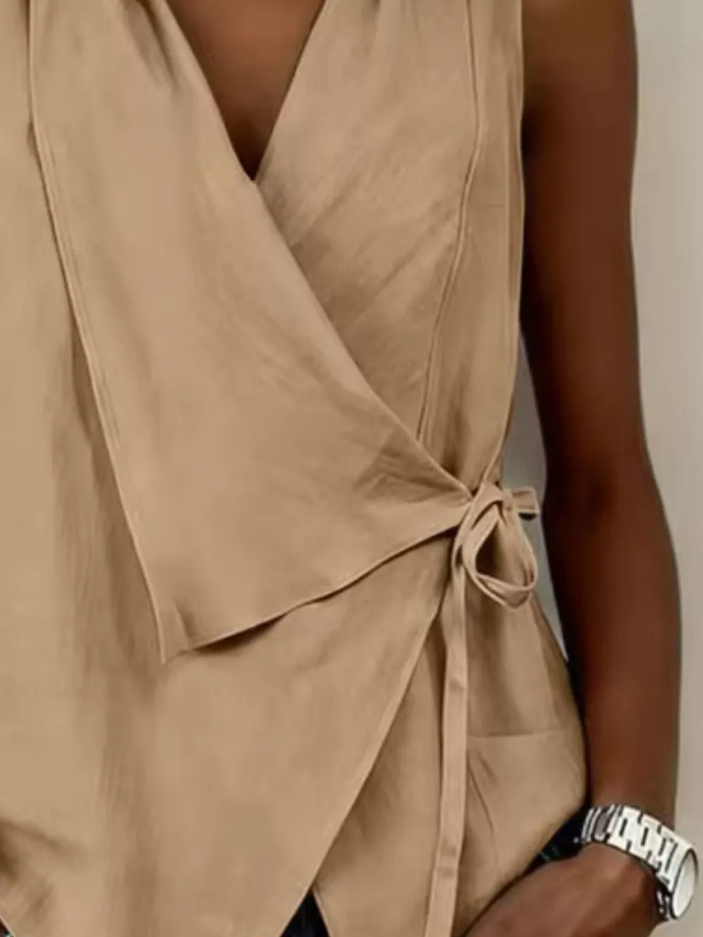 Tie Detail Sleeveless Top, image 2