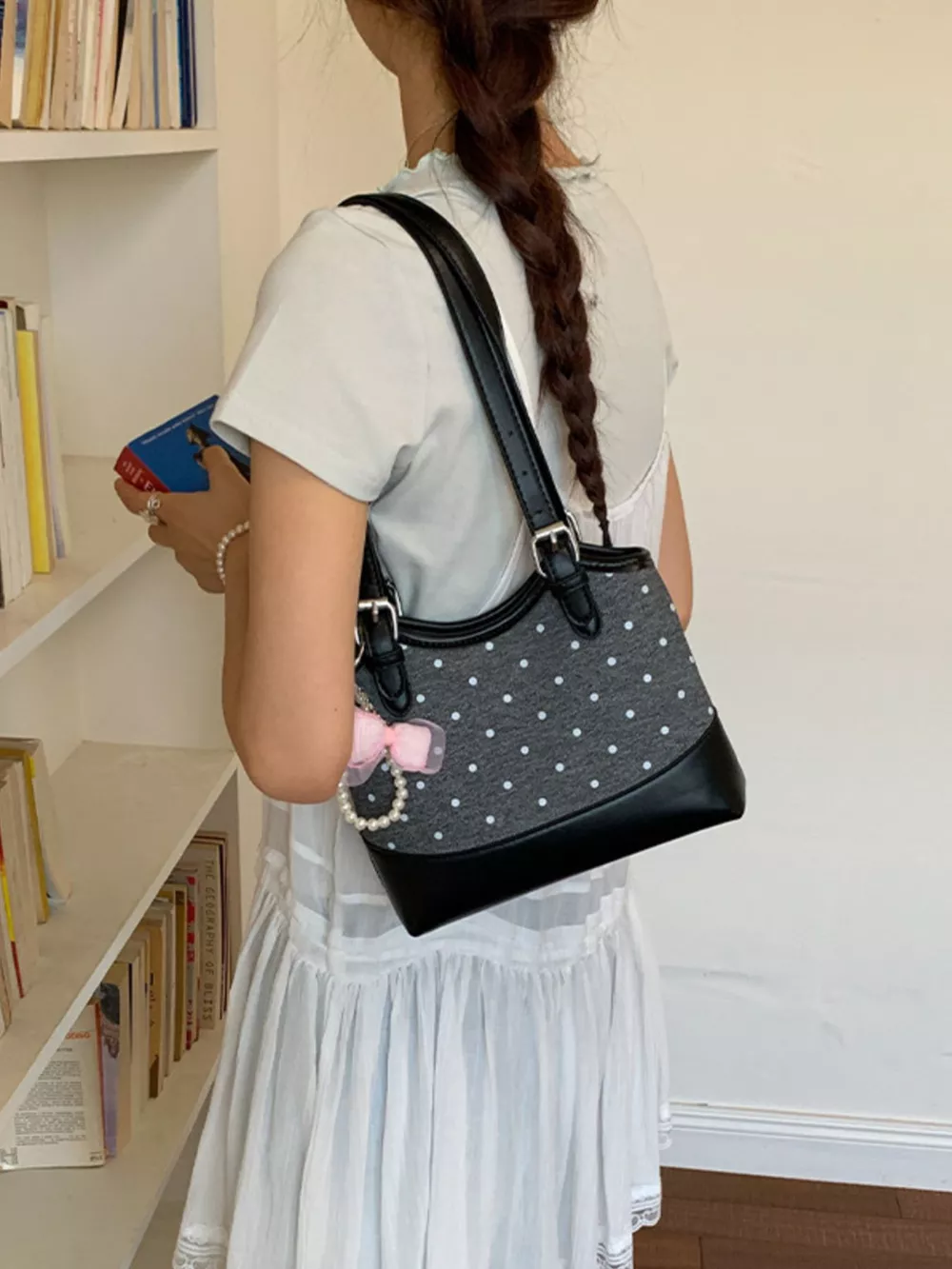 Polka Dot Shoulder Bag, image 5