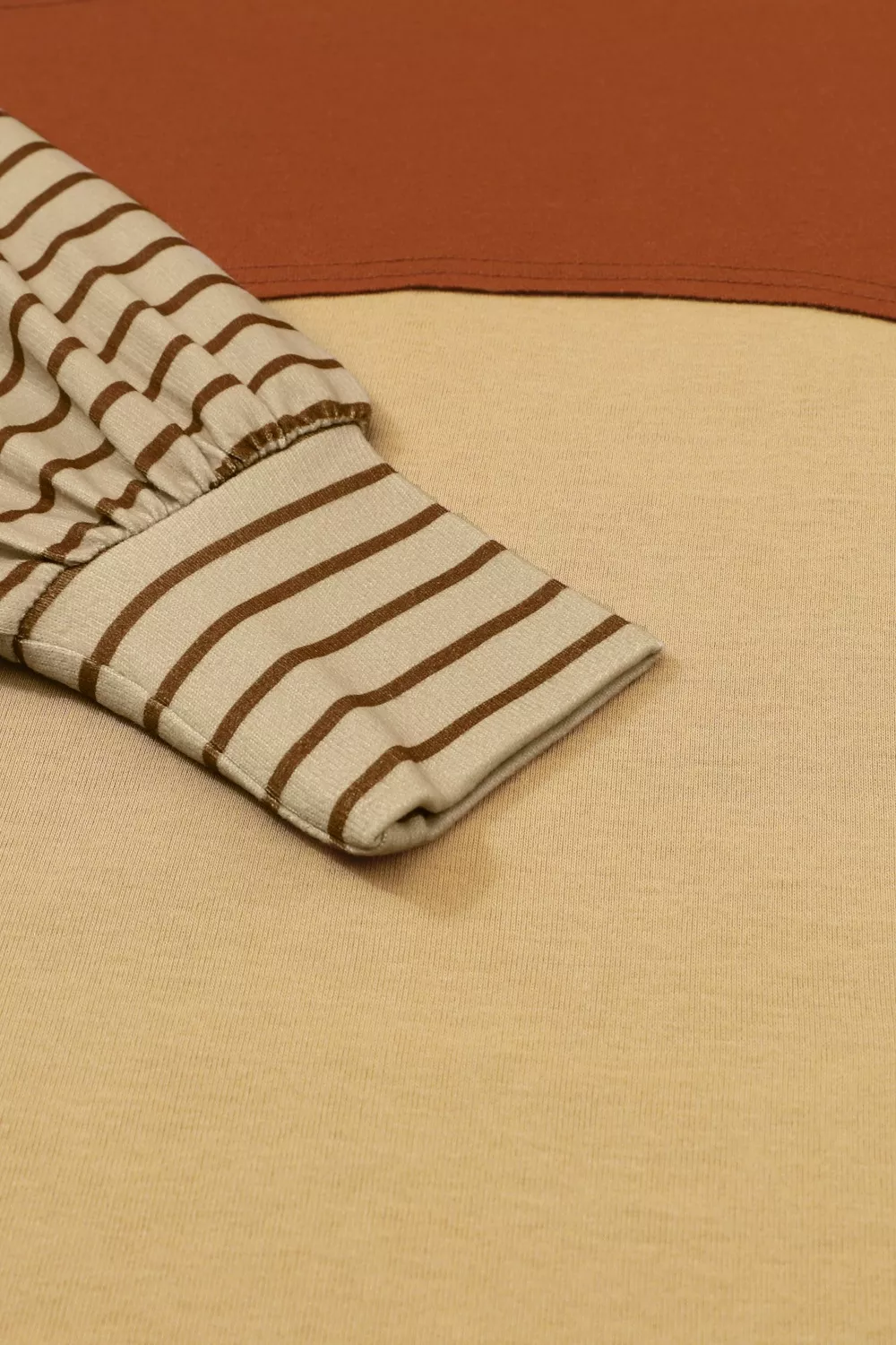Colorblock Striped Bishop Sleeve Top, image 3