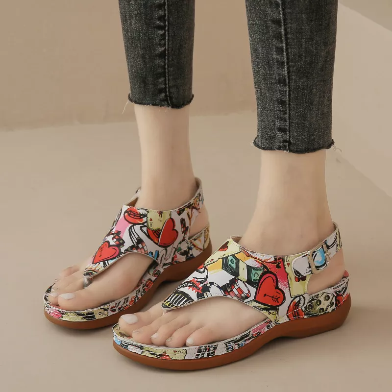 Toe Post Wedge Sandals, image 2