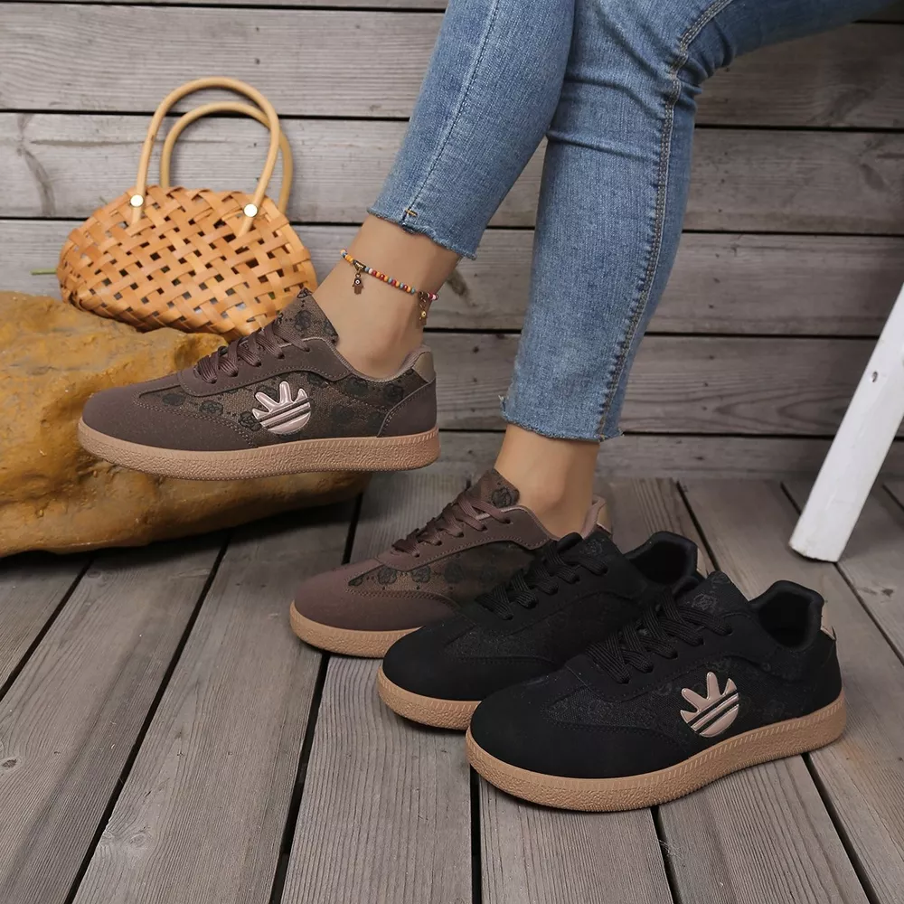 Round Toe Lace Up Sneakers, image 2