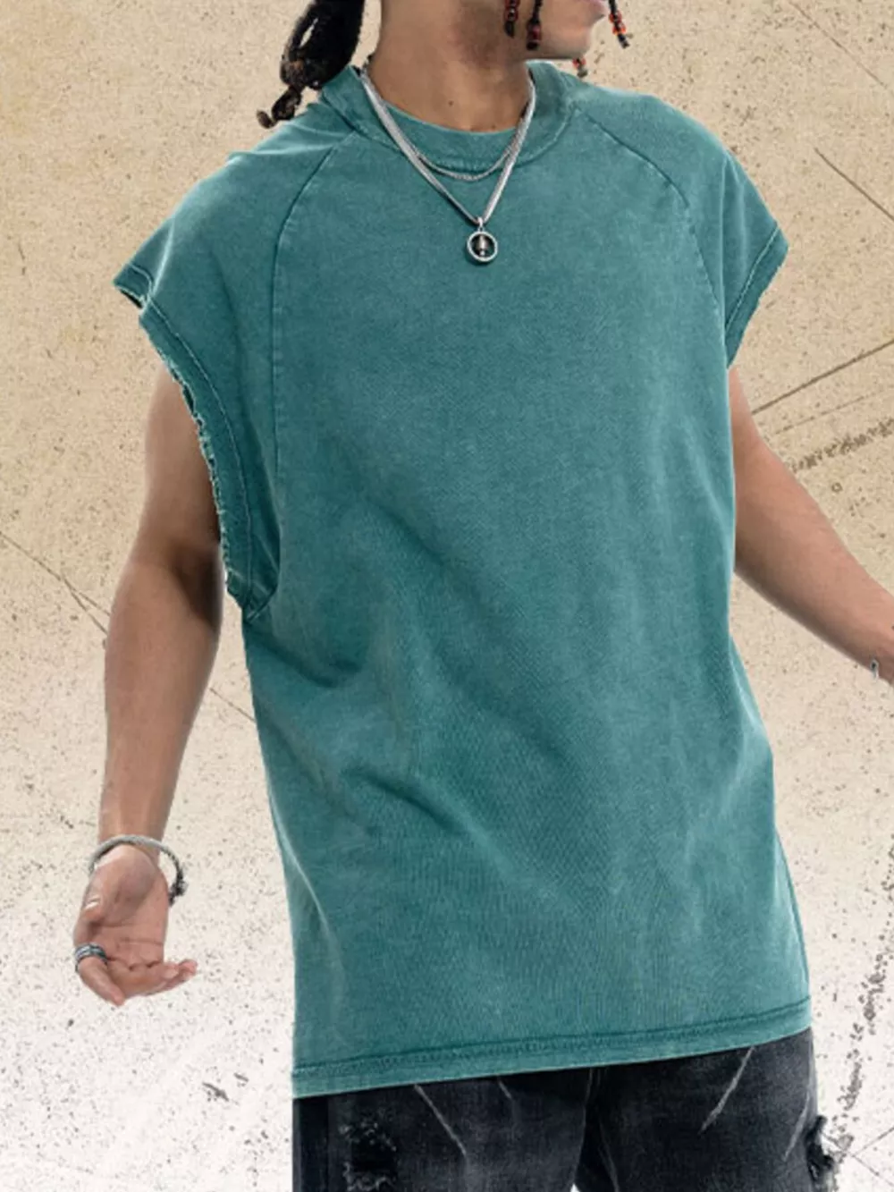 Men's Round Neck Tank, image 5